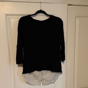 Chic Black and White Women's Blouse